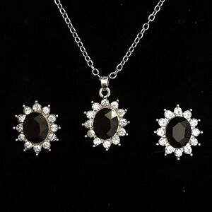 Black Onyx and Silver Jewelry Set